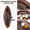 imageBOSTANTEN Crossbody Purses for Women Vegan Leather Shoulder Handbags Hobo Bag with Detachable Strap for Daily Travel ampamp WorkBeige With Brown