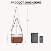 imageBOSTANTEN Crossbody Purses for Women Vegan Leather Shoulder Handbags Hobo Bag with Detachable Strap for Daily Travel ampamp WorkBeige With Brown