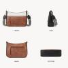 imageBOSTANTEN Crossbody Purses for Women Vegan Leather Shoulder Handbags Hobo Bag with Detachable Strap for Daily Travel ampamp WorkBeige With Brown