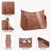 imageBOSTANTEN Crossbody Purses for Women Vegan Leather Shoulder Handbags Hobo Bag with Detachable Strap for Daily Travel ampamp WorkBrown