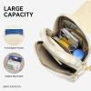 imageBOSTANTEN Sling Bag Quilted Crossbody Bags for Women Cross Body Purse Leather Fanny Pack with Adjustable Guitar StrapAcheckered Beige