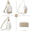 imageBOSTANTEN Sling Bag for Women Leather Crossbody Bag Vintage Cross Body Purse for Travel with Guitar Strap Bohemian StyleBeige  Light Brown