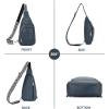 imageBOSTANTEN Sling Bag for Women Leather Crossbody Bag Vintage Cross Body Purse for Travel with Guitar Strap Bohemian StyleBlue