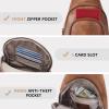 imageBOSTANTEN Sling Bag for Women Leather Crossbody Bag Vintage Cross Body Purse for Travel with Guitar Strap Bohemian StyleBrown