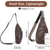 imageBOSTANTEN Sling Bag for Women Leather Crossbody Bag Vintage Cross Body Purse for Travel with Guitar Strap Bohemian StyleCoffee