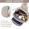 imageBOSTANTEN Sling Bag for Women Leather Crossbody Bag Vintage Cross Body Purse for Travel with Guitar Strap Bohemian StyleGrey
