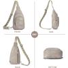 imageBOSTANTEN Sling Bag for Women Leather Crossbody Bag Vintage Cross Body Purse for Travel with Guitar Strap Bohemian StyleGrey