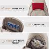 imageBOSTANTEN Sling Bag for Women Leather Crossbody Bag Vintage Cross Body Purse for Travel with Guitar Strap Bohemian StyleGrey