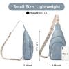imageBOSTANTEN Sling Bag for Women Leather Crossbody Bag Vintage Cross Body Purse for Travel with Guitar Strap Bohemian StyleLight Blue
