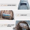 imageBOSTANTEN Sling Bag for Women Leather Crossbody Bag Vintage Cross Body Purse for Travel with Guitar Strap Bohemian StyleLight Blue
