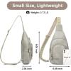 imageBOSTANTEN Sling Bag for Women Leather Crossbody Bag Vintage Cross Body Purse for Travel with Guitar Strap Bohemian StyleTwilight Grey