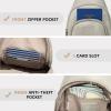 imageBOSTANTEN Sling Bag for Women Leather Crossbody Bag Vintage Cross Body Purse for Travel with Guitar Strap Bohemian StyleTwilight Grey