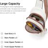 imageBOSTANTEN Small Sling Bag for Women Leather Crossbody Bags Fanny Pack Chest Bag for TravelABeige