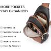 imageBOSTANTEN Small Sling Bag for Women Leather Crossbody Bags Fanny Pack Chest Bag for TravelABlack  Brown