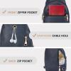 imageBOSTANTEN Small Sling Bag for Women Leather Crossbody Bags Fanny Pack Chest Bag for TravelABlue
