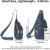 imageBOSTANTEN Small Sling Bag for Women Leather Crossbody Bags Fanny Pack Chest Bag for TravelABlue