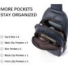 imageBOSTANTEN Small Sling Bag for Women Leather Crossbody Bags Fanny Pack Chest Bag for TravelABlue