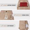 imageBOSTANTEN Small Sling Bag for Women Leather Crossbody Bags Fanny Pack Chest Bag for TravelALight Brown