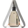 imageBOSTANTEN Small Sling Bag for Women Leather Crossbody Bags Fanny Pack Chest Bag for TravelAMonogram Print