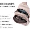 imageBOSTANTEN Small Sling Bag for Women Leather Crossbody Bags Fanny Pack Chest Bag for TravelAPink