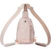 imageBOSTANTEN Small Sling Bag for Women Leather Crossbody Bags Fanny Pack Chest Bag for TravelAPink