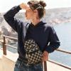 imageBOSTANTEN Small Sling Bag for Women Leather Crossbody Bags Fanny Pack Chest Bag for TravelAcheckered Coffee