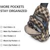 imageBOSTANTEN Small Sling Bag for Women Leather Crossbody Bags Fanny Pack Chest Bag for TravelAcheckered Coffee
