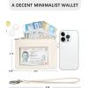 imageBOSTANTEN Small Wallet For Women RFID Leather Credit Card Holder Slim Wristlet Keychain Wallet With Zipper Pocket Mint Green CheckeredBeige