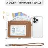 imageBOSTANTEN Small Wallet For Women RFID Leather Credit Card Holder Slim Wristlet Keychain Wallet With Zipper Pocket Mint Green CheckeredBrown