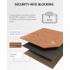 imageBOSTANTEN Small Wallet For Women RFID Leather Credit Card Holder Slim Wristlet Keychain Wallet With Zipper Pocket Mint Green CheckeredBrown