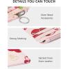 imageBOSTANTEN Small Wallet For Women RFID Leather Credit Card Holder Slim Wristlet Keychain Wallet With Zipper Pocket Mint Green CheckeredPink Cherry