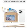 imageBOSTANTEN Small Wallet For Women RFID Leather Credit Card Holder Slim Wristlet Keychain Wallet With Zipper Pocket Mint Green CheckeredQKhaki