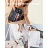 imageBOSTANTEN Small Wallet For Women RFID Leather Credit Card Holder Slim Wristlet Keychain Wallet With Zipper Pocket Mint Green CheckeredRRainbow Pink