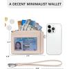 imageBOSTANTEN Small Wallet For Women RFID Leather Credit Card Holder Slim Wristlet Keychain Wallet With Zipper Pocket Mint Green CheckeredRRainbow Pink