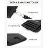 imageBOSTANTEN Small Wallet For Women RFID Leather Credit Card Holder Slim Wristlet Keychain Wallet With Zipper Pocket Mint Green CheckeredSBlack