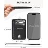 imageBOSTANTEN Small Wallet For Women RFID Leather Credit Card Holder Slim Wristlet Keychain Wallet With Zipper Pocket Mint Green CheckeredSBlack