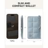 imageBOSTANTEN Small Wallet For Women RFID Leather Credit Card Holder Slim Wristlet Keychain Wallet With Zipper Pocket Mint Green CheckeredXBlue