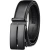 imageBOSTANTEN Mens Belt Leather Ratchet Belt For Men Dress and Casual with Adjustable Buckle Trim to Fit022  Black