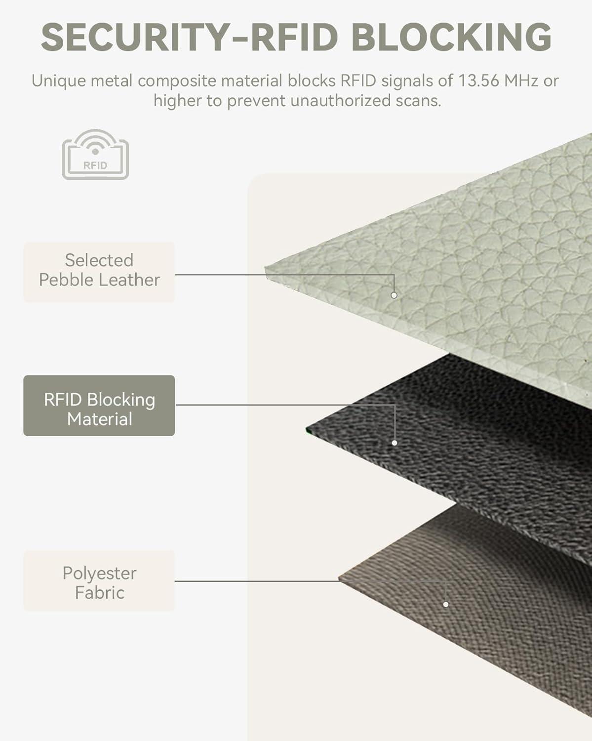 imageBOSTANTEN Slim Wallet for Women Small RFID Blocking Credit Card Holder Leather Bifold Wallets with Zipper Coin Pocket Black and White CheckeredLight Green