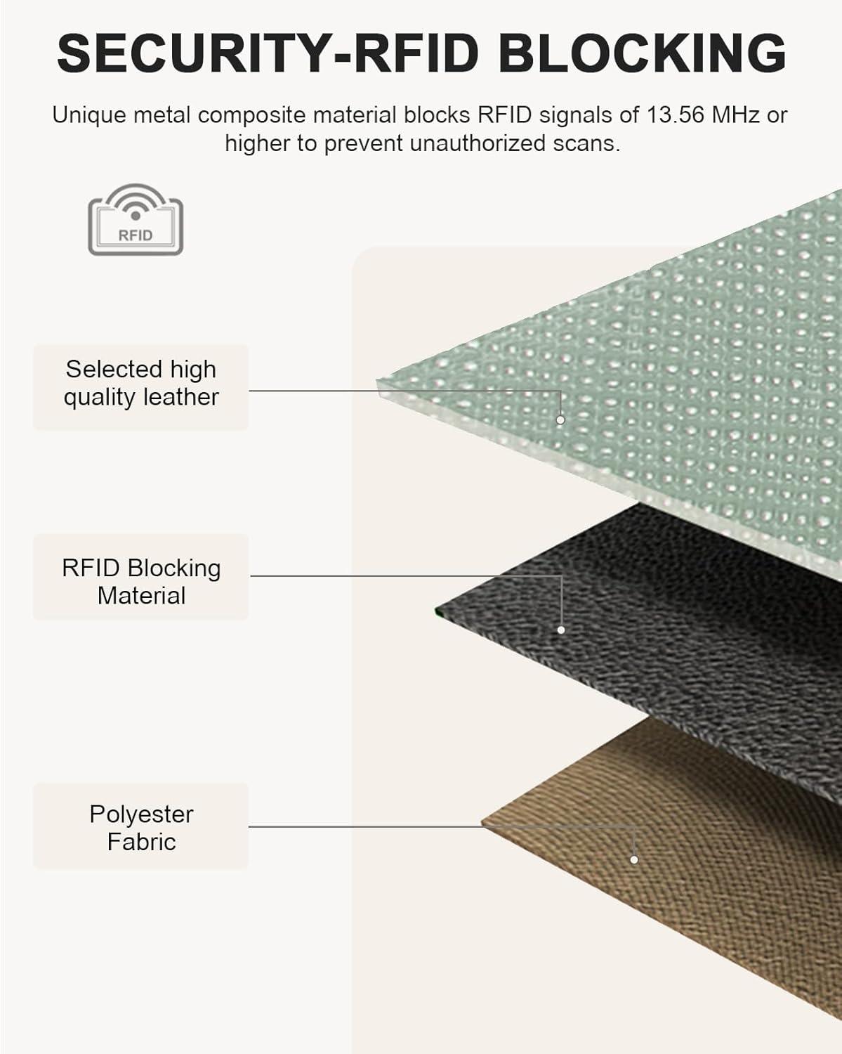 imageBOSTANTEN Slim Wallet for Women Small RFID Blocking Credit Card Holder Leather Bifold Wallets with Zipper Coin Pocket Black and White CheckeredSGreen