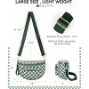 imageBOSTANTEN Crossbody Bags for Women Cross Body Purse Checkered Bum Bag Large Fanny Waist Pack with Adjustable StrapMojito