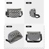 imageBOSTANTEN Crossbody Bags for Women Cross Body Purse Checkered Bum Bag Large Fanny Waist Pack with Adjustable StrapPiano Keys