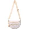imageBOSTANTEN Crossbody Bags for Women Cross Body Purse Checkered Bum Bag Large Fanny Waist Pack with Adjustable StrapPeach Whisper