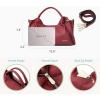imageBOSTANTEN Genuine Leather Purses for Women Designer Handbags Crossbody Shoulder Bags Top Handle Satchel with Adjustable StrapHaven Red