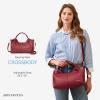 imageBOSTANTEN Genuine Leather Purses for Women Designer Handbags Crossbody Shoulder Bags Top Handle Satchel with Adjustable StrapHaven Red