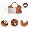 imageBOSTANTEN Genuine Leather Purses for Women Designer Handbags Crossbody Shoulder Bags Top Handle Satchel with Adjustable StrapL01brown