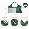 imageBOSTANTEN Genuine Leather Purses for Women Designer Handbags Crossbody Shoulder Bags Top Handle Satchel with Adjustable StrapL03dark Green