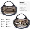imageBOSTANTEN Genuine Leather Purses for Women Designer Handbags Crossbody Shoulder Bags Top Handle Satchel with Adjustable StrapL06navy Blue