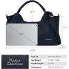 imageBOSTANTEN Genuine Leather Purses for Women Designer Handbags Crossbody Shoulder Bags Top Handle Satchel with Adjustable StrapL06navy Blue