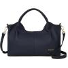 imageBOSTANTEN Genuine Leather Purses for Women Designer Handbags Crossbody Shoulder Bags Top Handle Satchel with Adjustable StrapL06navy Blue